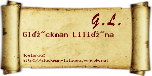 Glückman Liliána névjegykártya