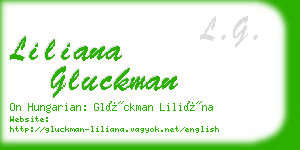 liliana gluckman business card